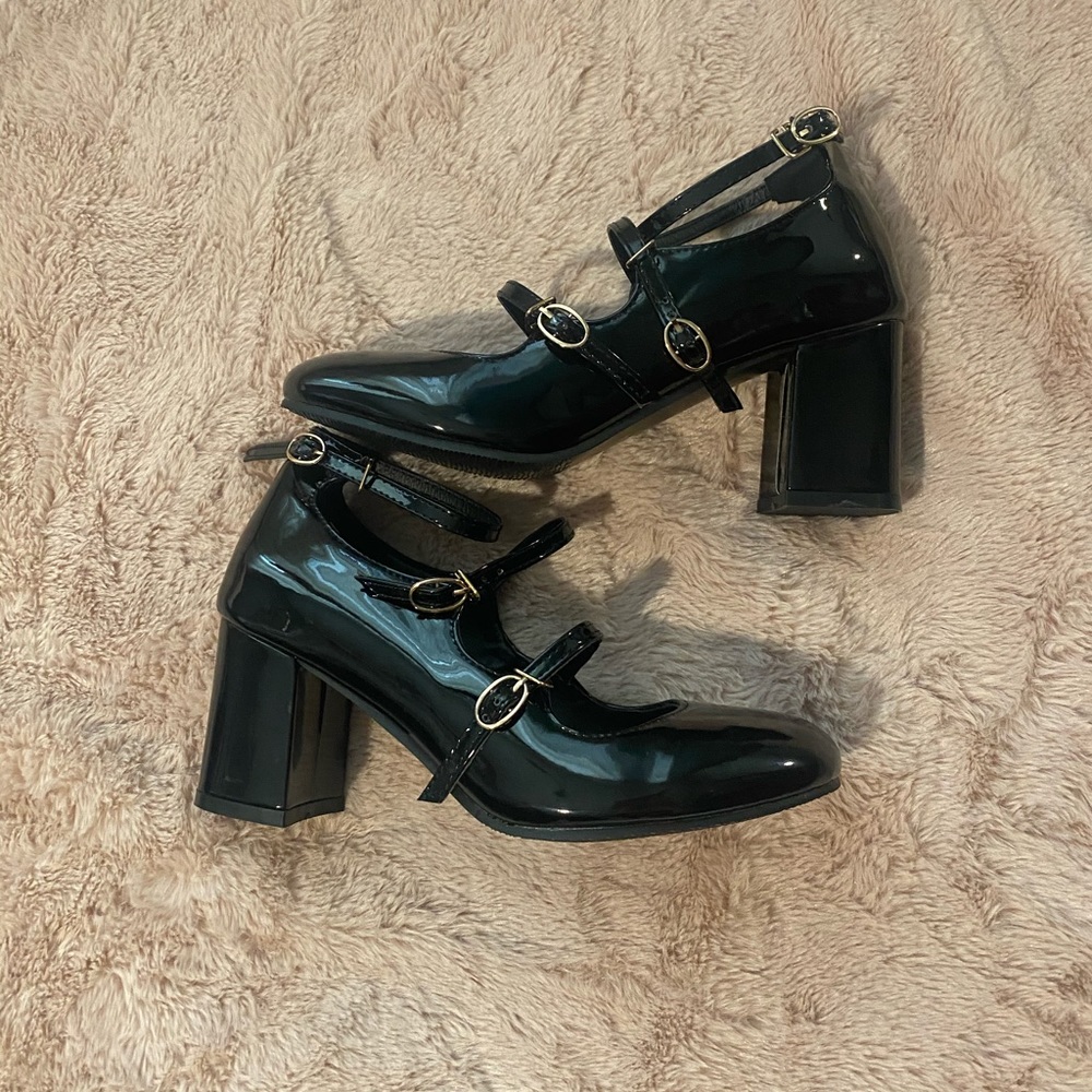 Black Strappy MaryJanes
